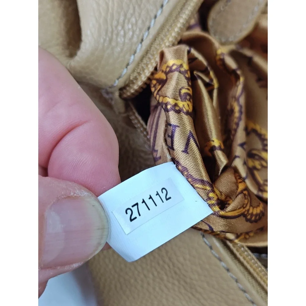 Tignanello Honey Bone Leather Prep School Triple Entry Tote Bag Purse NWT T80220